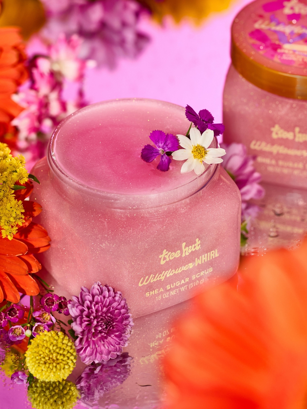 Tree Hut Pink Wildflower Shea Sugar Scrub - Exfoliating Body Scrub